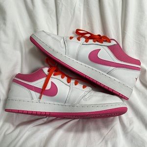 Orange and Pink Jordan Lows